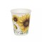 24 White 9 oz Yellow Sunflower Design All Purpose Paper Cups Party Tableware